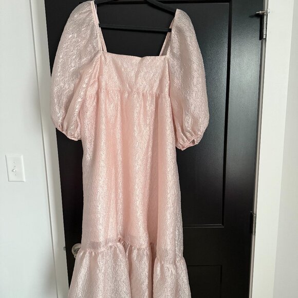 NWT by Anthropologie textured puff sleeve dress - Picture 1 of 5